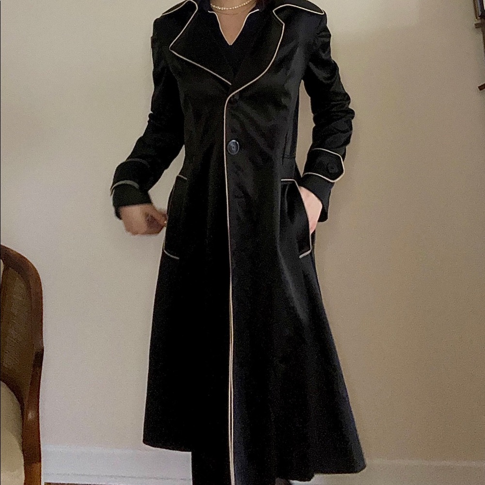 Manigance Paris satin black coat